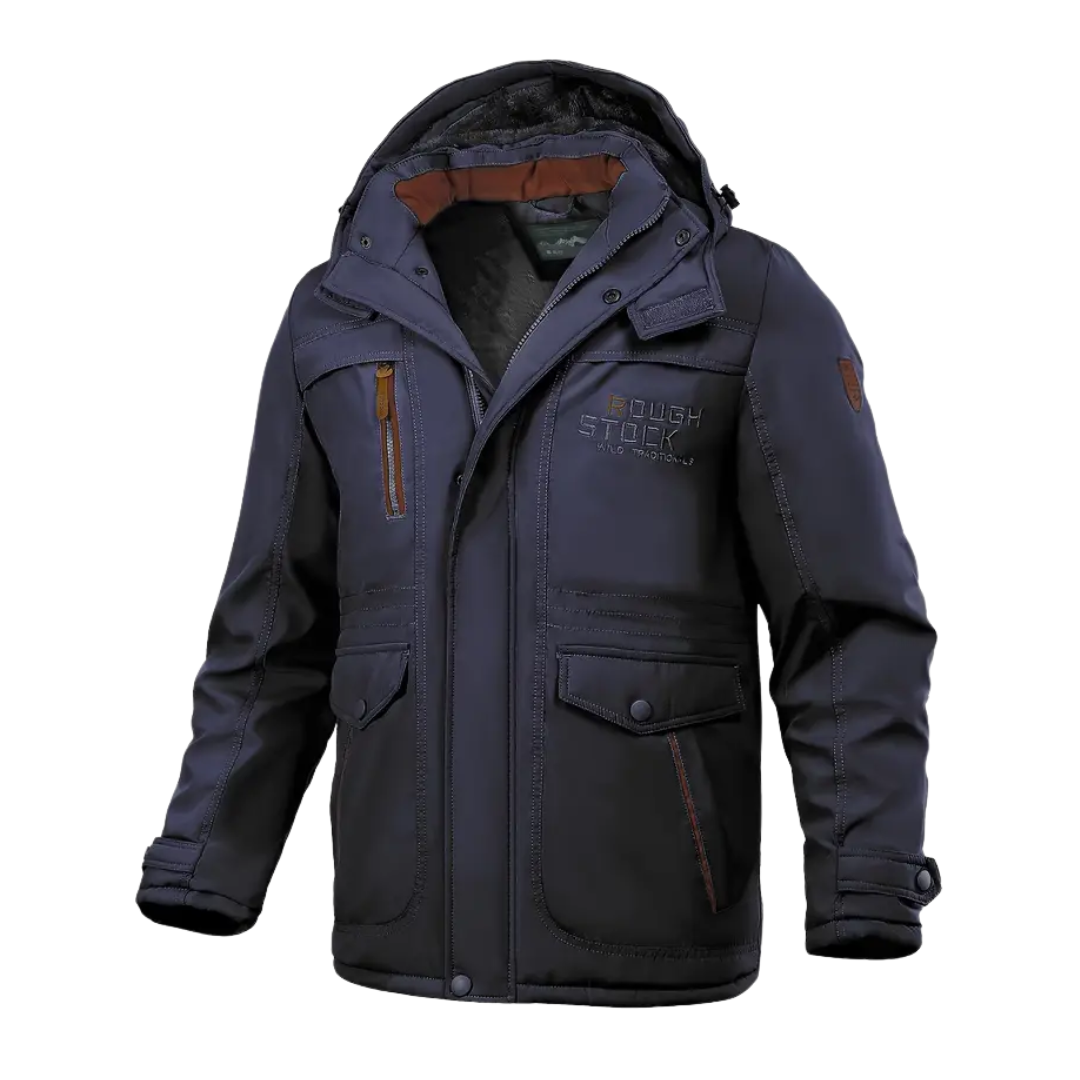 Heren Winterjas gevoerd met pluche & capuchon – Stellan