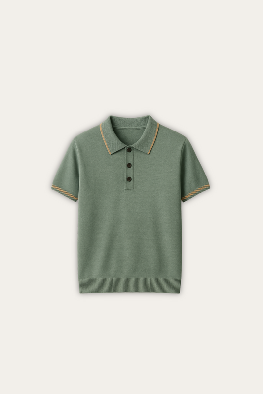 Stijlvolle heren polo van kasjmier-merinowol - Levano
