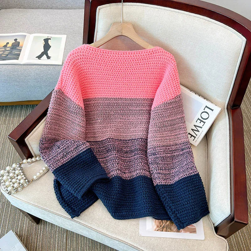 Oversized Dames Trui met Patchwork-Design – Melina