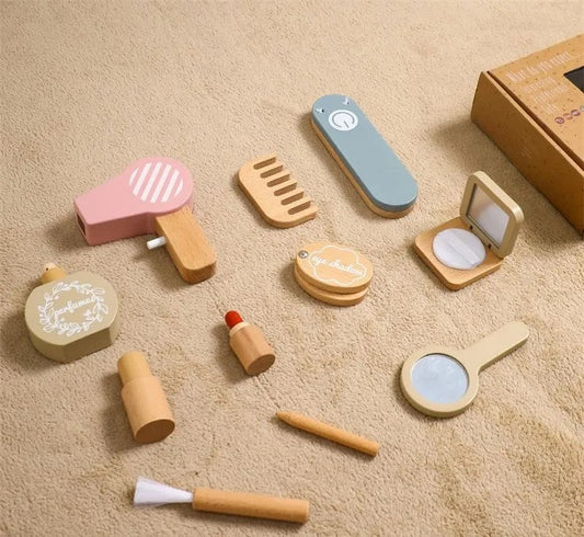 Houten kappers- en schminkset voor kinderen – BeautySpa