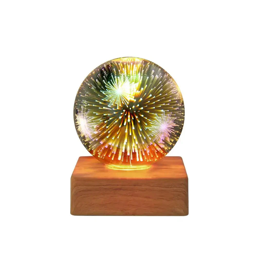 Kristallen Bollamp met 3D Vuurwerkeffect - StarburstGlow