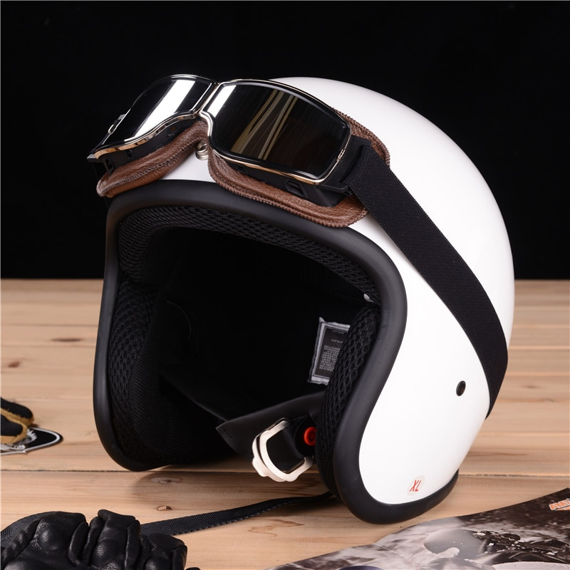 Vintage Leren Motorbril - RiderEdge