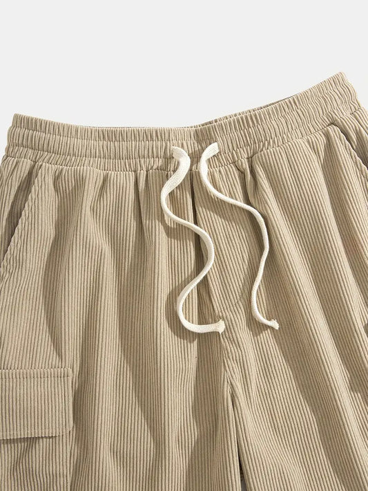 Trendy Beige Corduroy Cargo Zomerbroek – Tobias