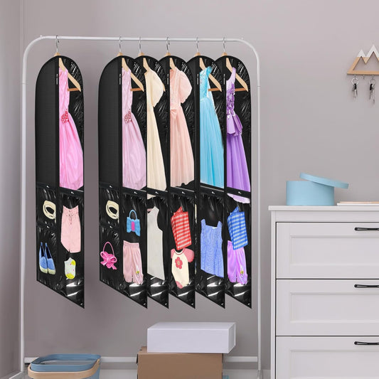 Dans- en Kostuum Hoes Set – 5-Pack met Transparante Hoezen & Vouwlus