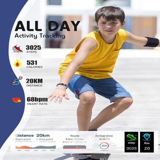 Kinder-smartwatch met GPS, fitnesstracking en gezondheidsfuncties – Viona
