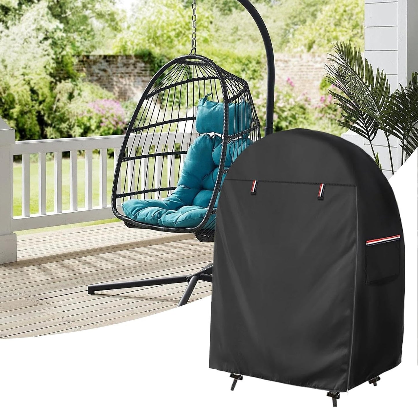 Waterdichte Eivorm Stoel Cover met Dubbele Rits – Solara