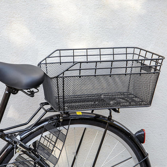 Grote Achterfietsmand met Cargo Net & Waterdichte Dekking – Orvian