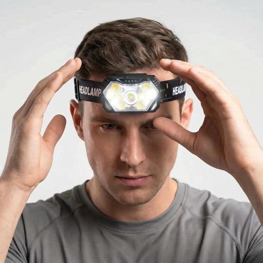 9-LED USB Rechargeable Headlamp - Luxbeam