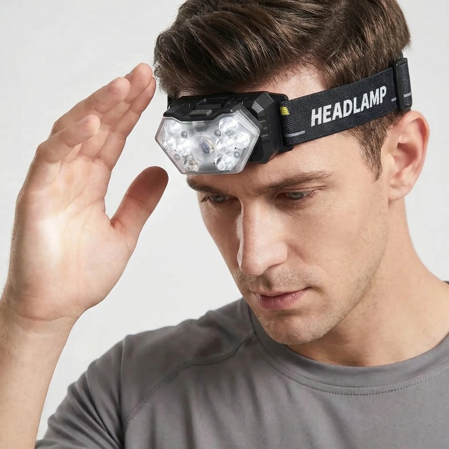 9-LED USB Rechargeable Headlamp - Luxbeam