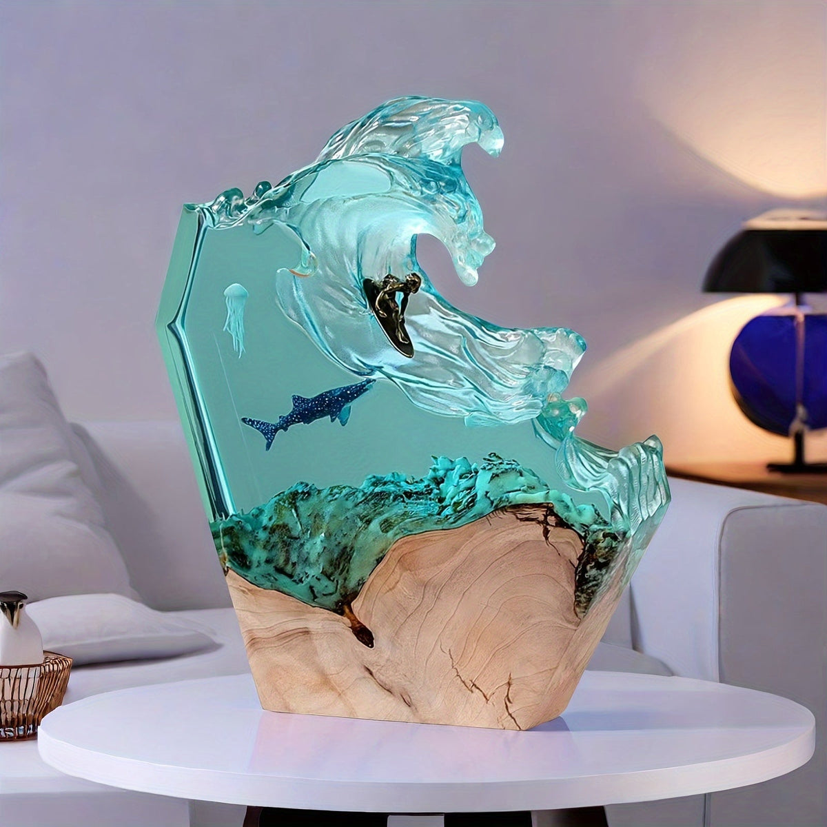 Artistic Ocean Themed Lamp - Tidecrest