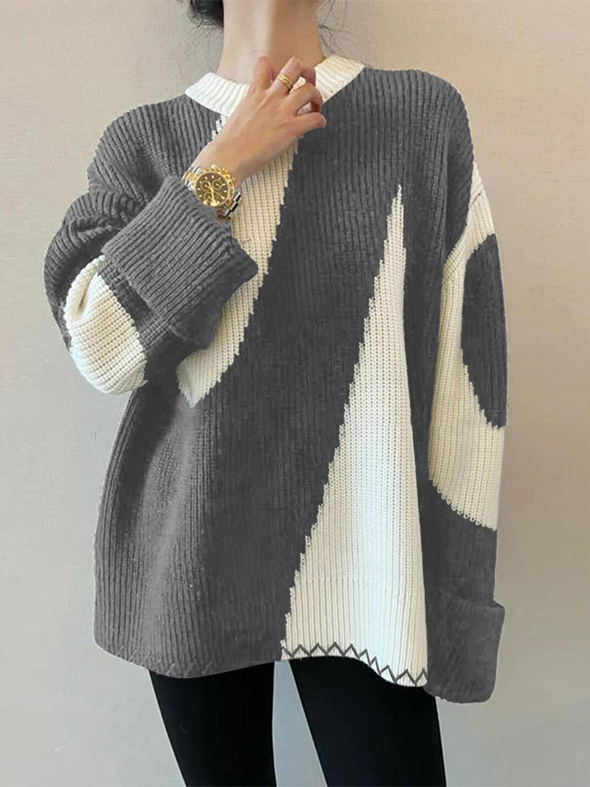 Oversized Zebra Print Trui voor Dames - Lyla