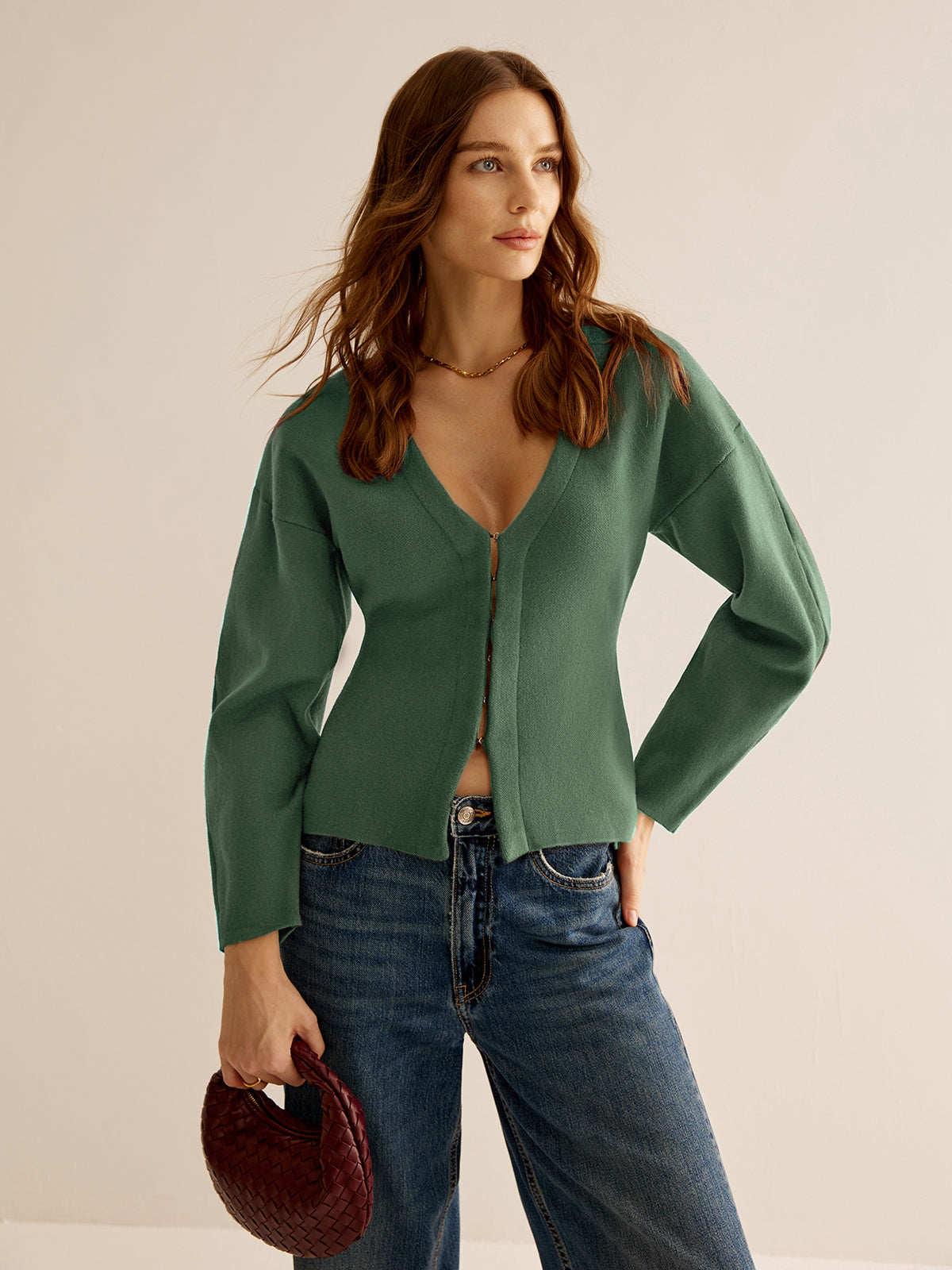 Sweater met V-Hals voor Dames - Celeste