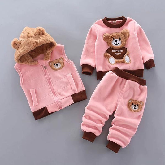 Driedelige Baby- en Peuterset met Berenmotief – BearHugs