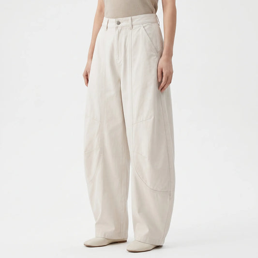 Baggy Barrel-Leg Trousers - Shelia
