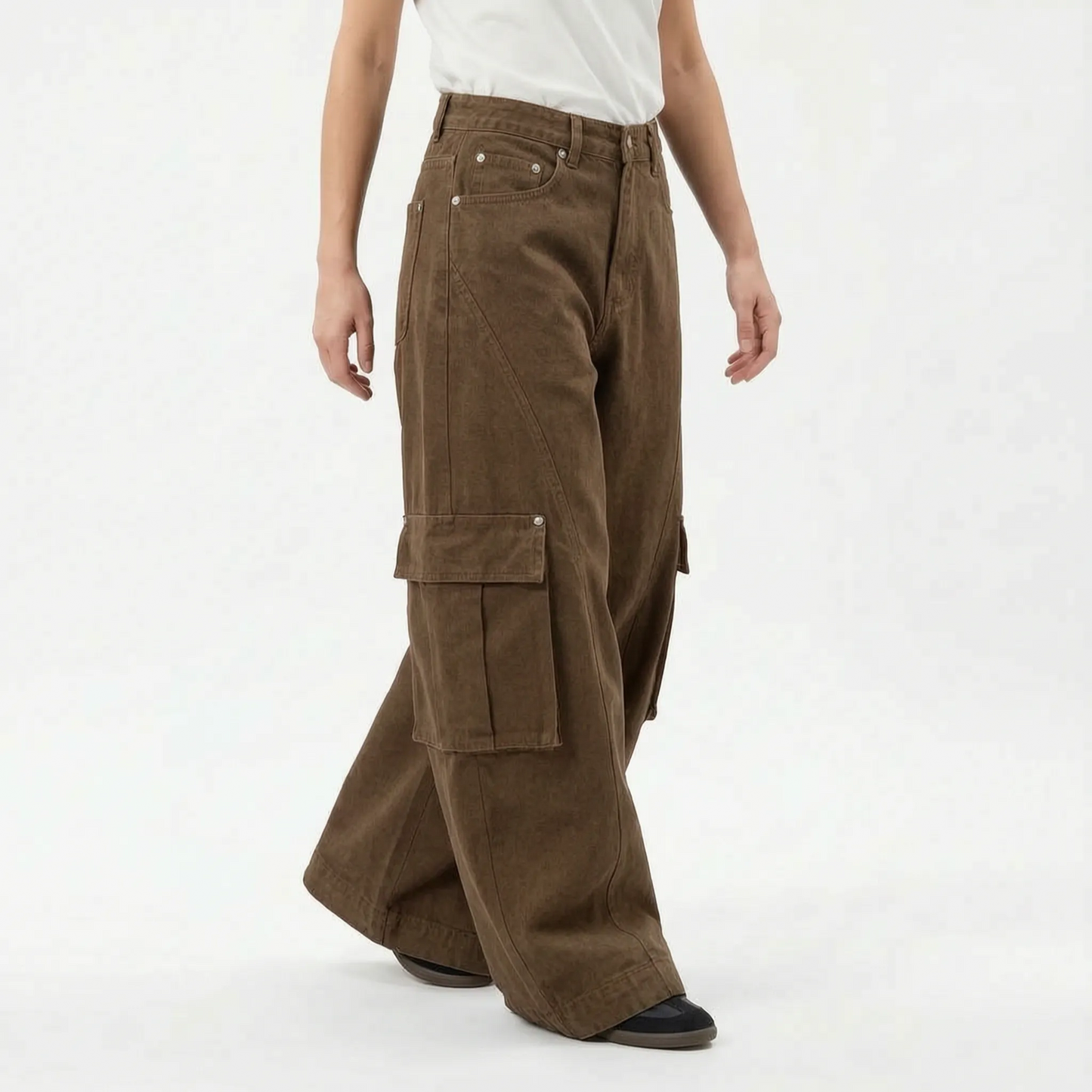 Baggy Wide Leg Trousers - Faye