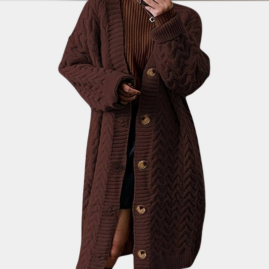 Oversized Lang Gebreid Damesvest - Noémie