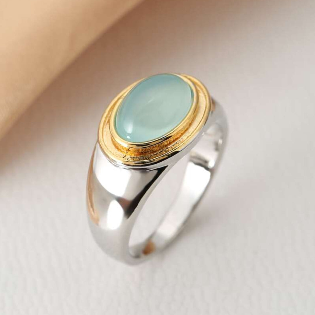 Vintage Ring met Groene Steen - Lyanna