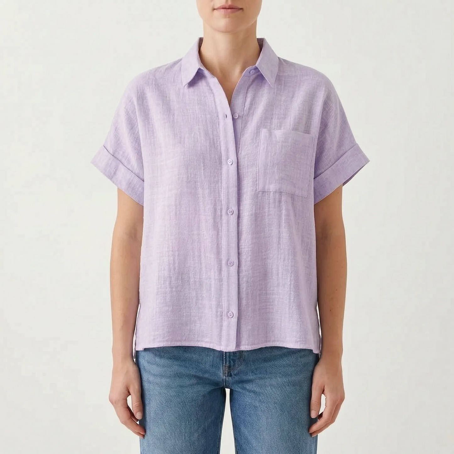 Casual Button-Down Shirt - Kelley