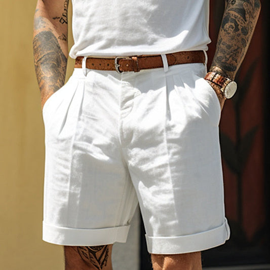 Classic Men's Shorts With Pleat Front - Gustavo