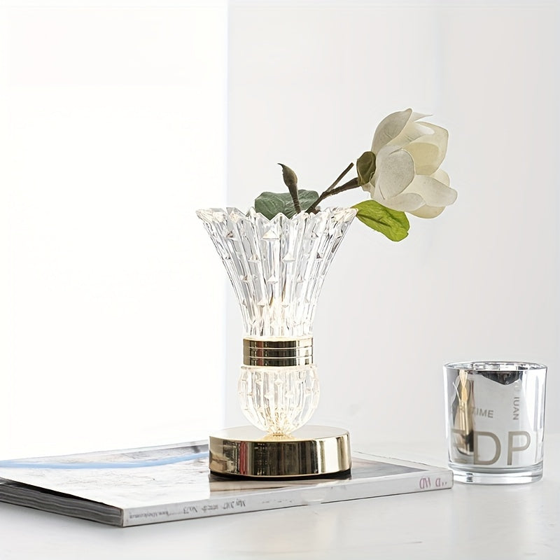 Compact Crystal Style Table Lamp - Cristava
