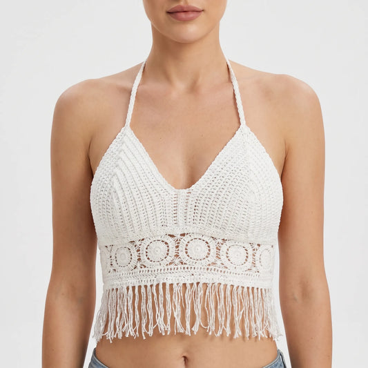 Crochet Halter Crop Top - Jane