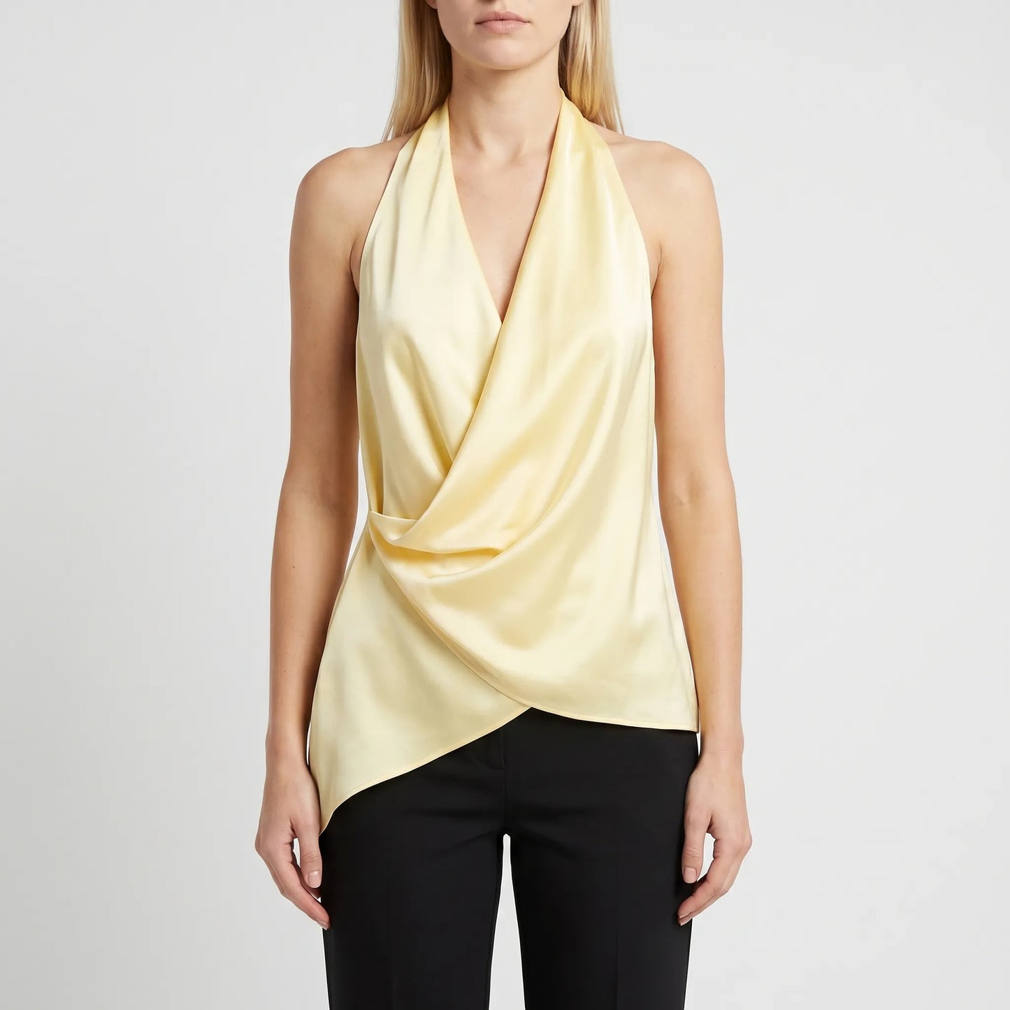 Draped Halter Neck Top - Candace