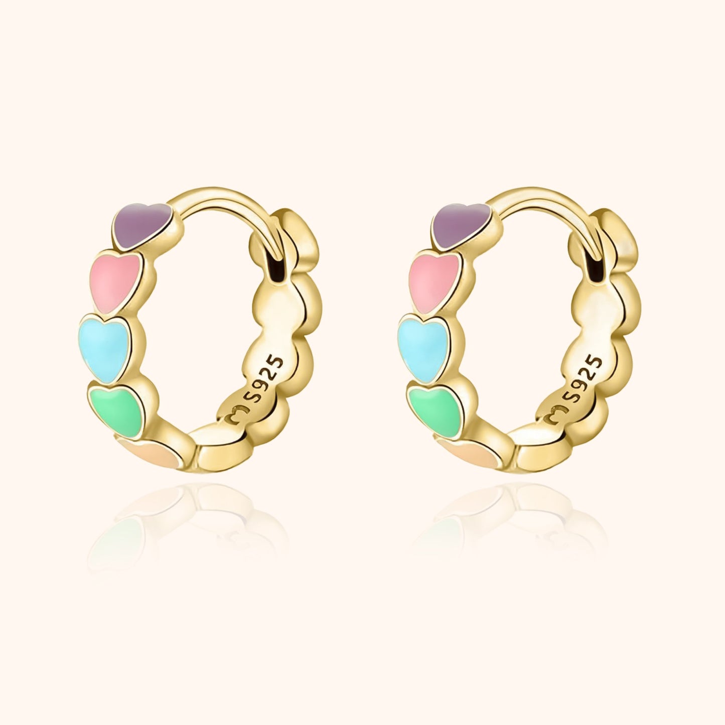 Regenboog Liefde Oorbellen - Celestina