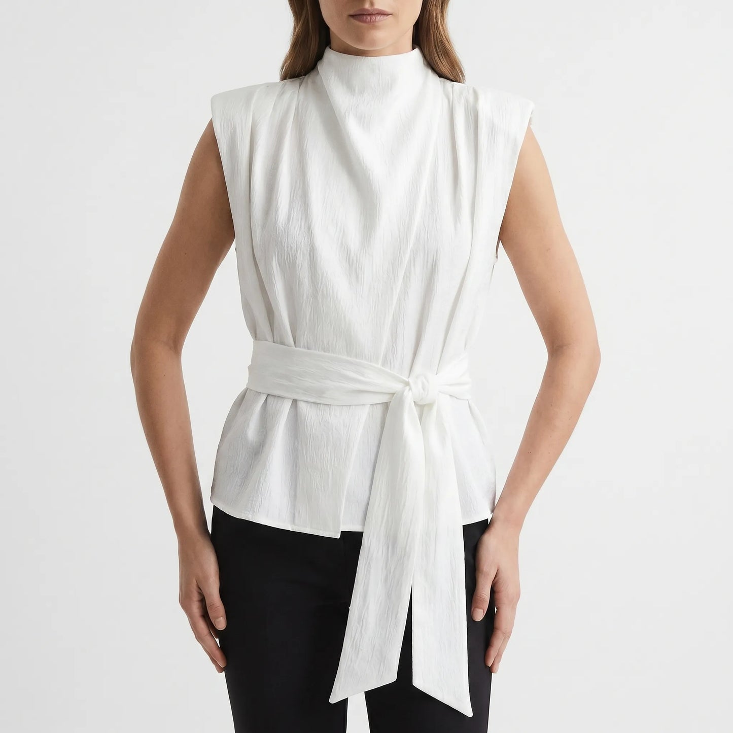 Elegant Tie Waist Top - Kelli