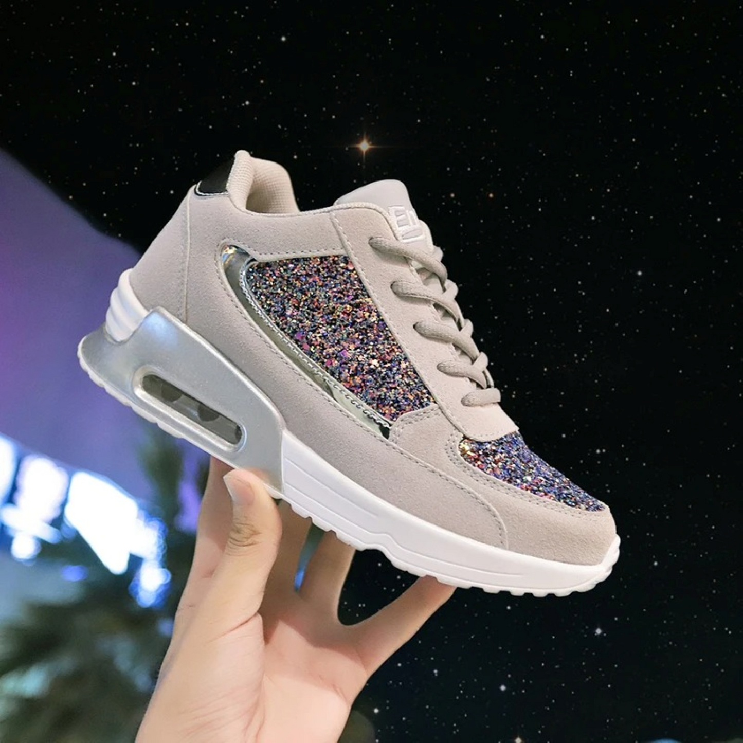 Glitter Damesschoenen voor Ademend Comfort - SparkleFit