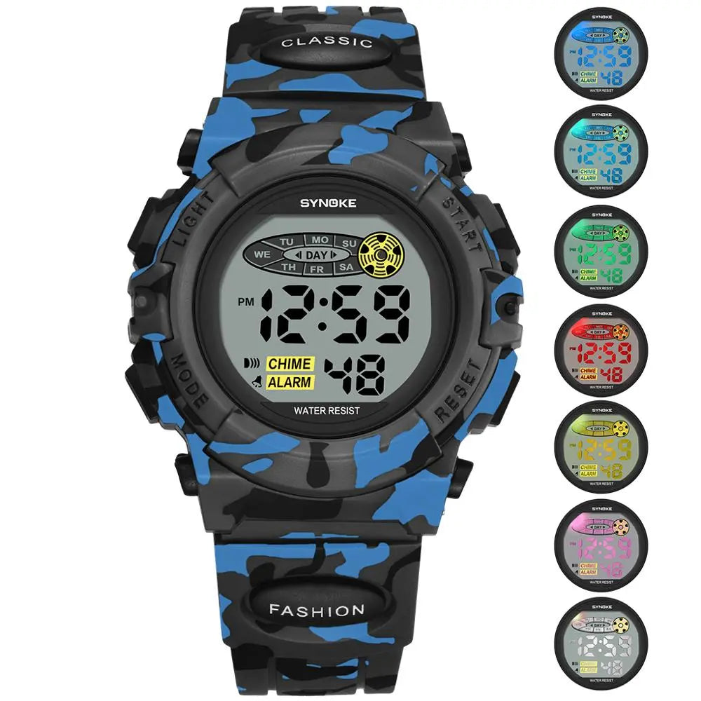 Waterdichte digitale kinderhorloge met LED-display – Livano