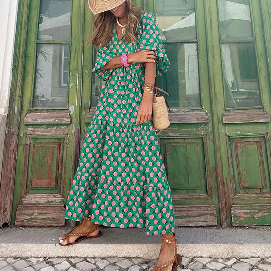 Boho zomerjurk in Ibiza-stijl met een losse pasvorm – Elira