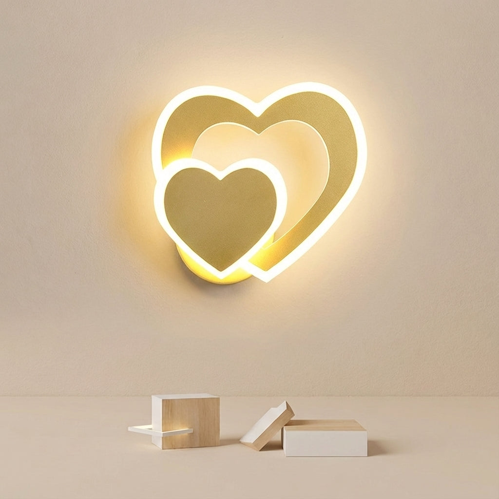 Heart Shaped LED Wall Light - GleamHeart