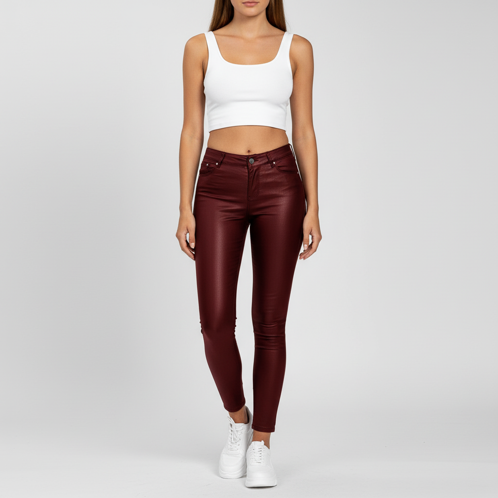 Hochtaillierte Lederhose - Emilia