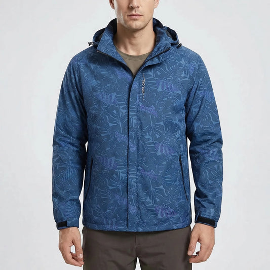 Hooded Full-Zip Windbreaker Shell Jacket - Stormvel