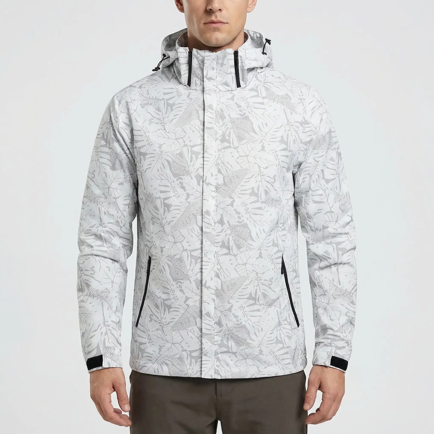Hooded Full-Zip Windbreaker Shell Jacket - Stormvel