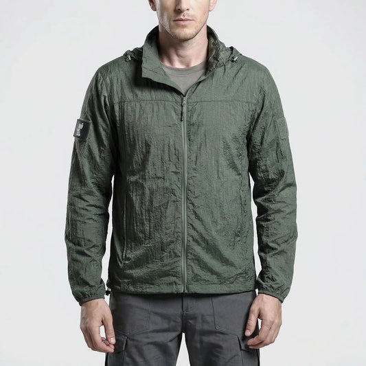 Hooded Lightweight Tactical Windbreaker - Velorak