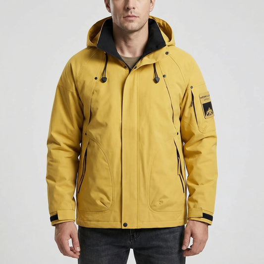 Hooded Zip-Up Softshell Windbreaker - Ridgorn