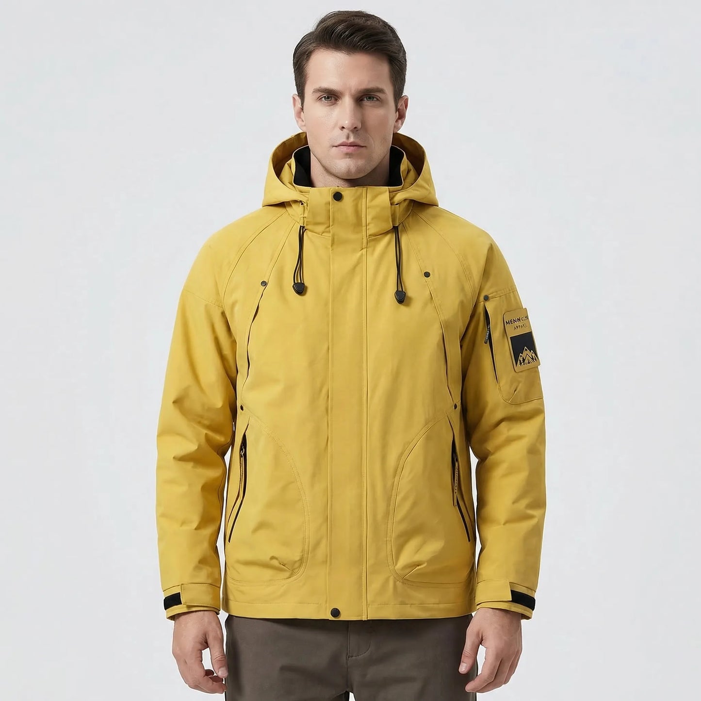 Hooded Zip-Up Softshell Windbreaker - Ridgorn