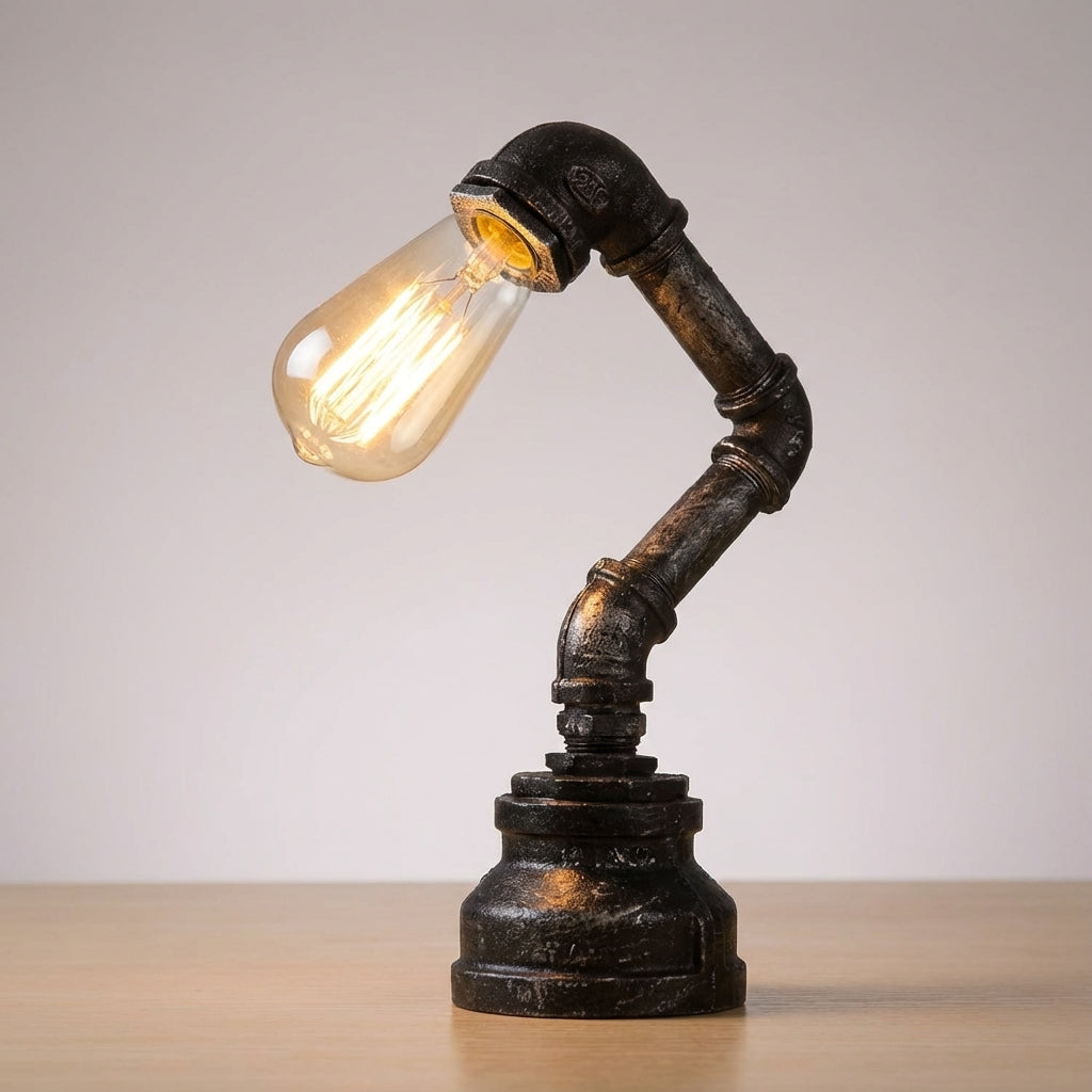 Industrial Inspired Tabletop Lamp - Streamori
