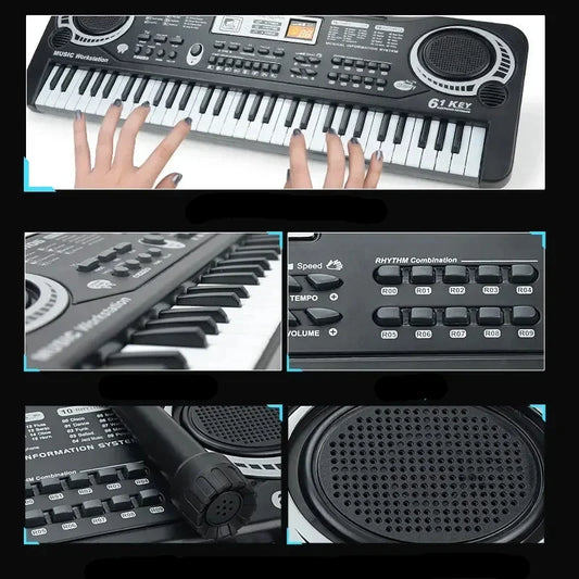 Kinder E-piano met microfoon – ontdek muziekplezier met 61 toetsen