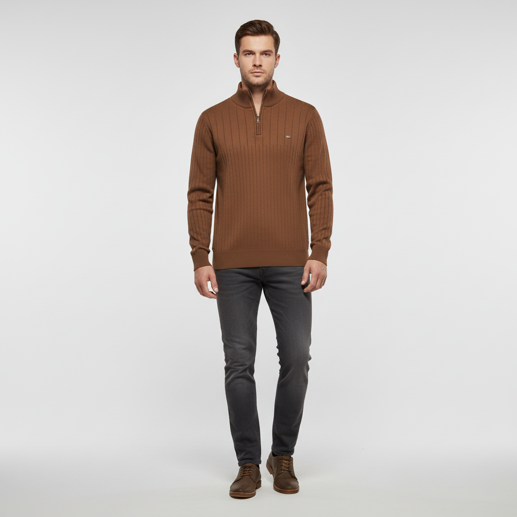 Klassischer Pullover Mit Reißverschluss - Finn