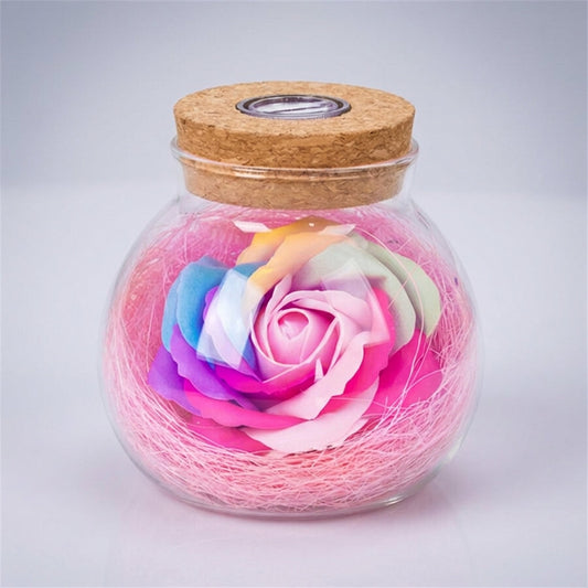LED Rose Jar Lamp - Roseluxe