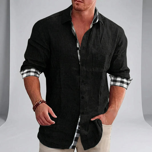 Langarmhemd Mit Knopfleiste - Linus