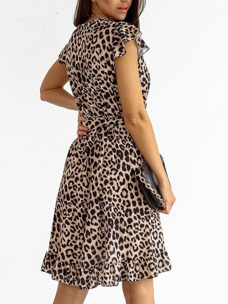 Trendy mini jurk met luipaardprint - Amira