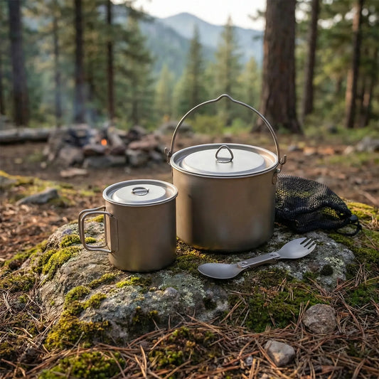 Lightweight Titanium Camp Cookware Set - Trekvess
