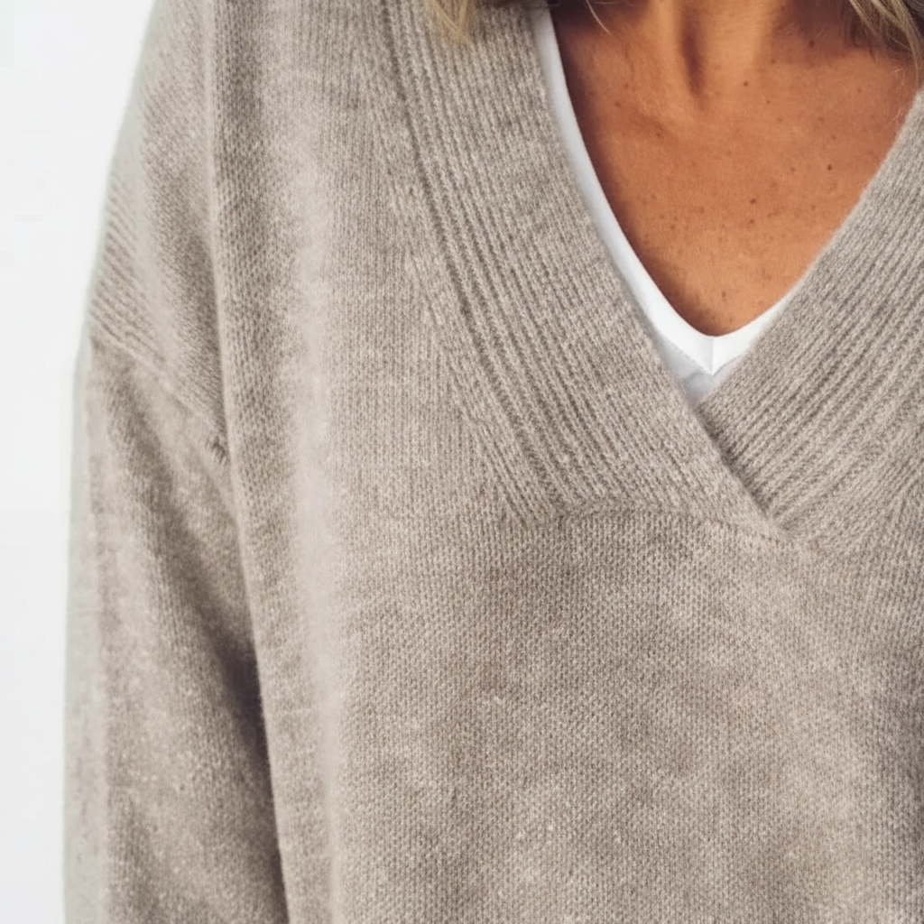Locker Geschnittener Damenpullover - Jennifer