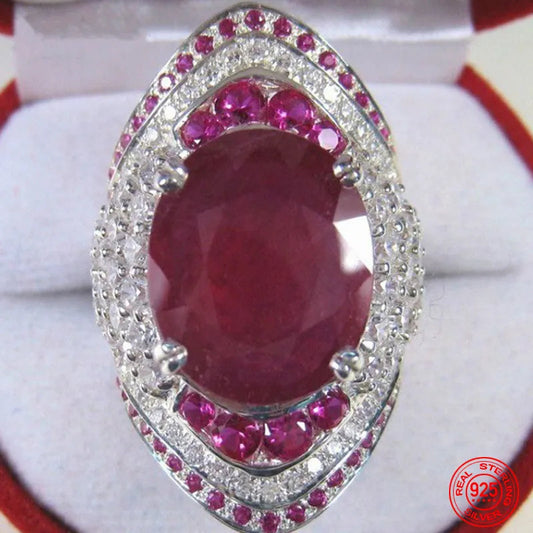 Zilveren Ring met Robijn – Seraphine
