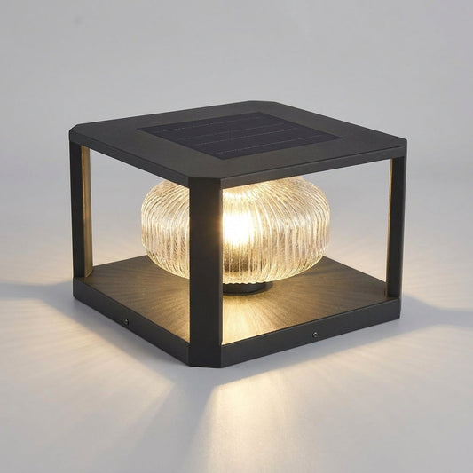 Modern Cube Post Light - Solaraeon