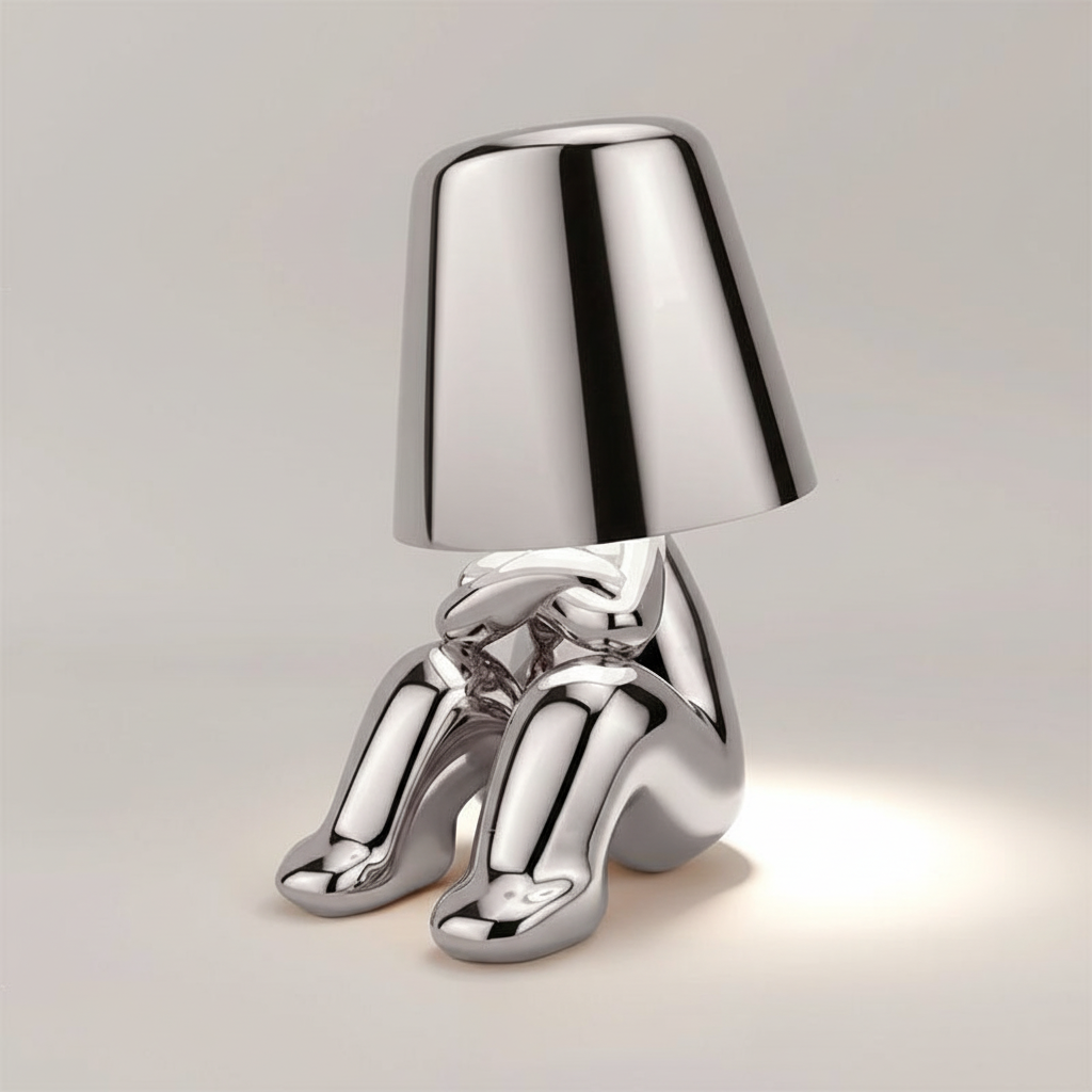 Moderne Tischlampe Metallfinish - AuraBuddy