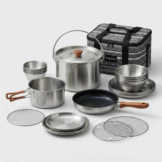 Multi-Piece Outdoor Camping Cookware Set - Campori